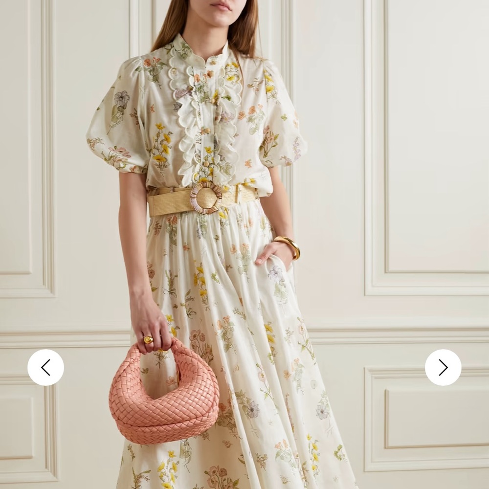 Authentic! Zimmermann jeannie ruffled floral print blouse